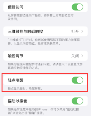 新昌苹果授权维修站分享iPhone轻点无法唤醒怎么办