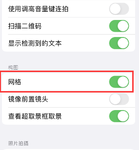 新昌苹果手机维修网点分享iPhone如何开启九宫格构图功能 